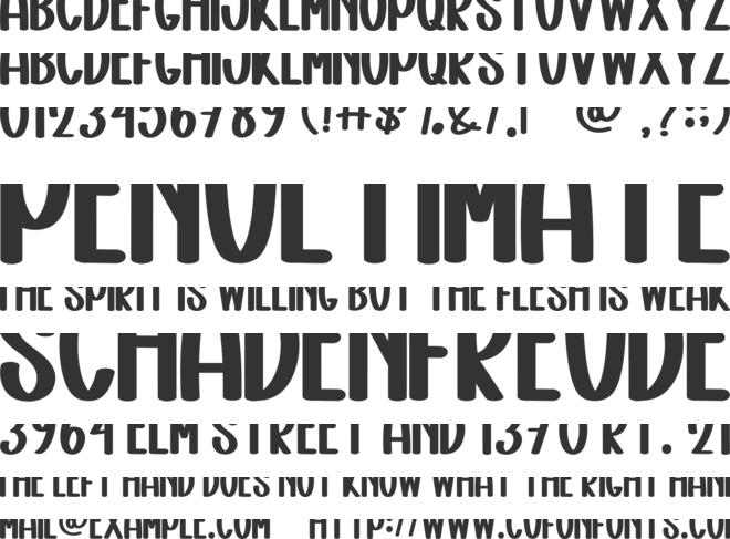 Planner Camping font preview