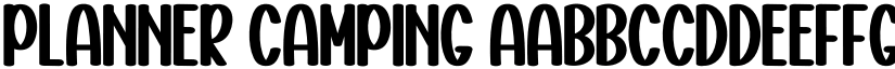 Planner Camping font