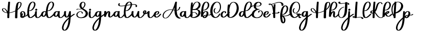 Holiday Signature font