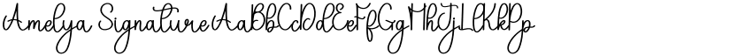 Amelya  Signature font