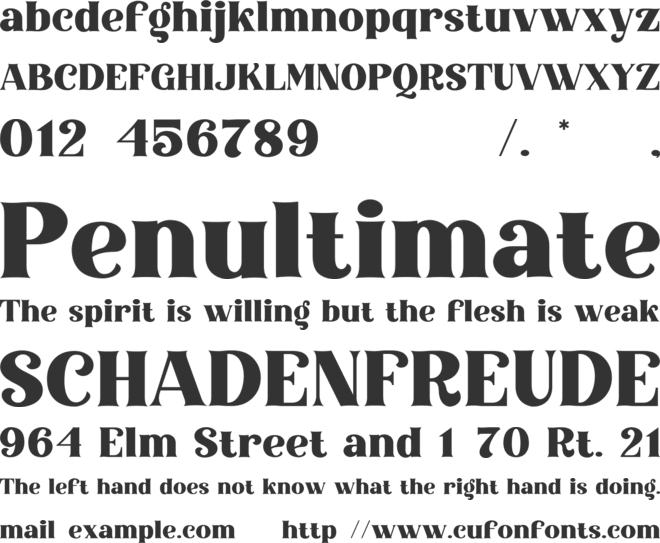 Avocalist font preview