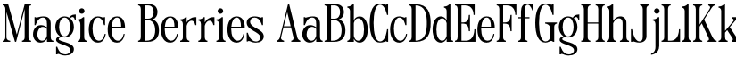 Magice Berries font