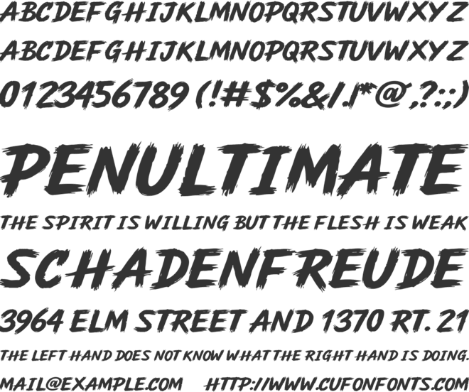 Beyond Despair font preview