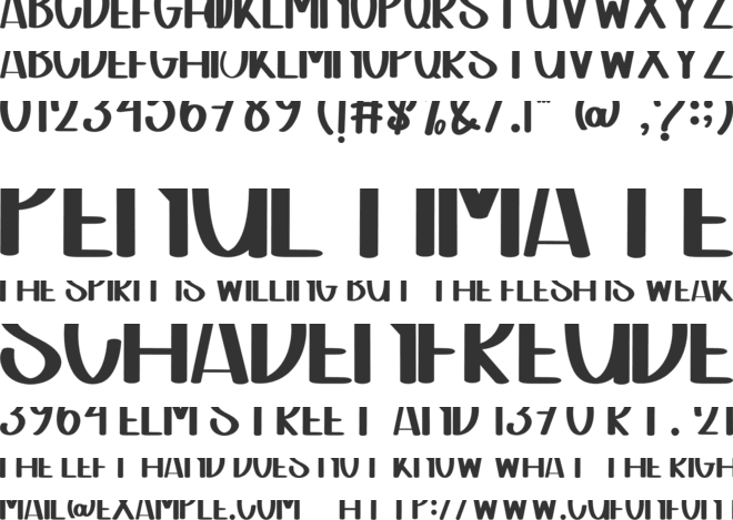 Rainbow Weekend font preview