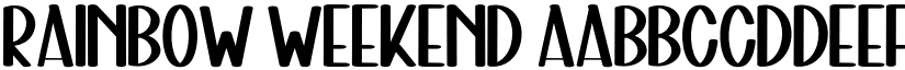 Rainbow Weekend font