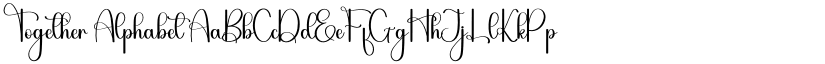Together Alphabet font