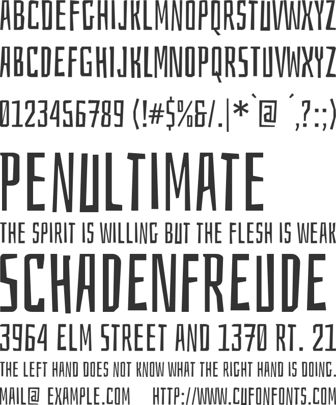 Bahiana font preview