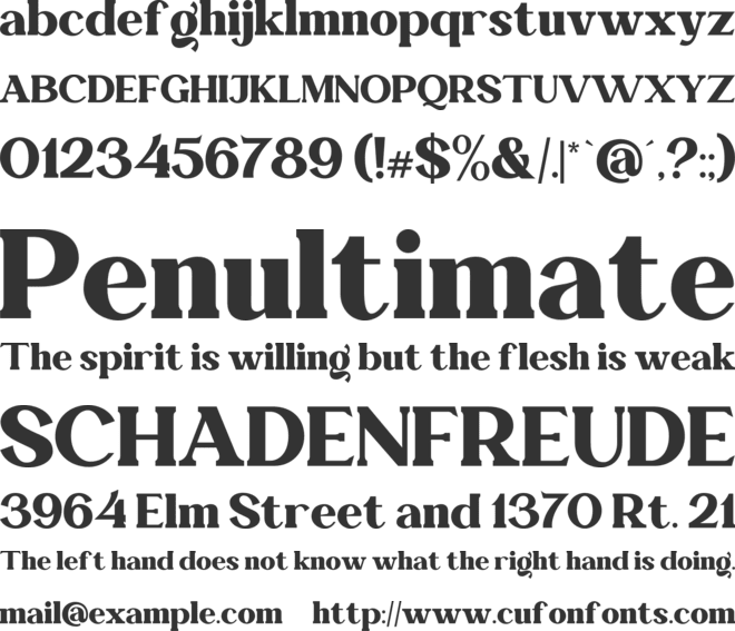 Abraghen font preview