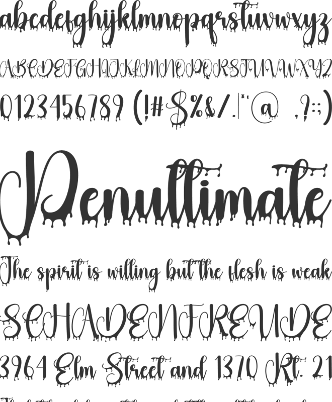 Ghost Christmas font preview