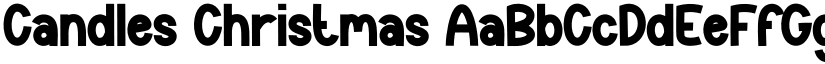 Candles Christmas font