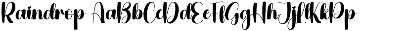 Raindrop font