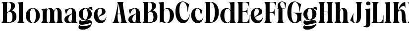 Blomage font
