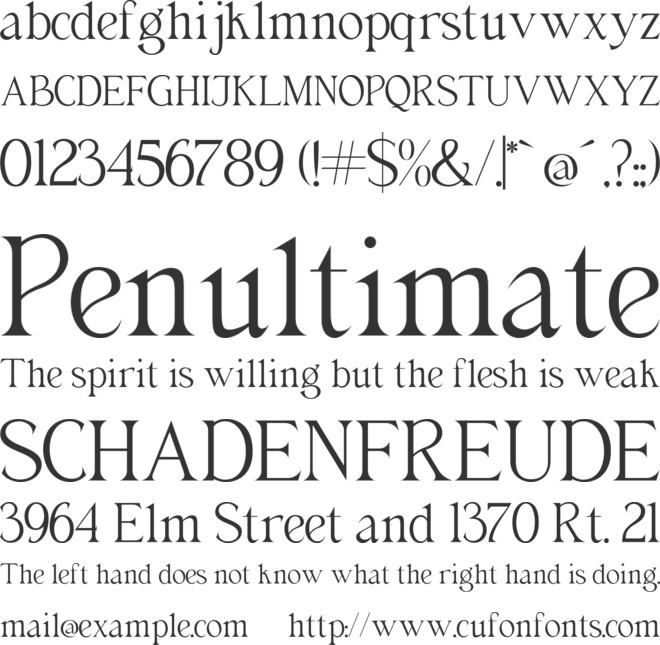 Billiers font preview