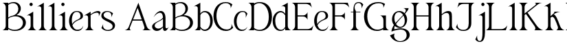 Billiers font