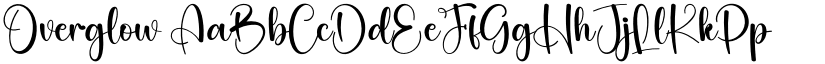 Overglow font