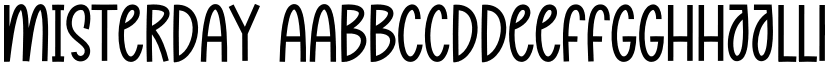 Misterday font