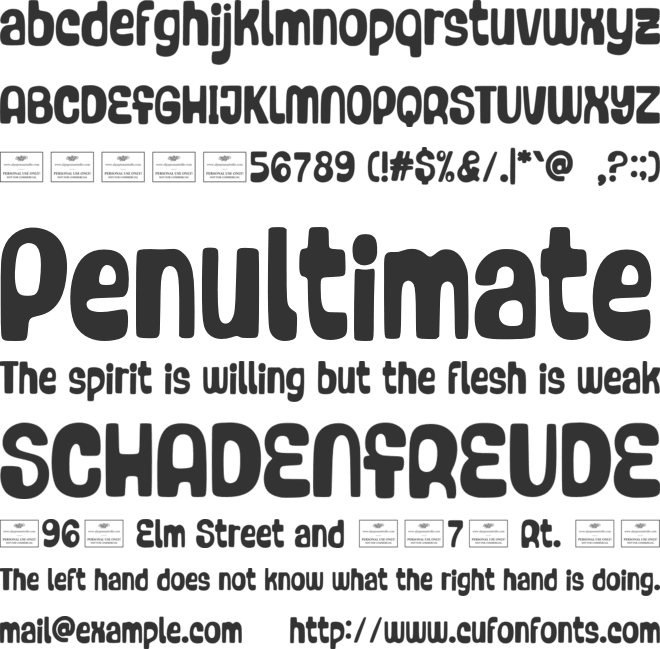 Granite Free font preview