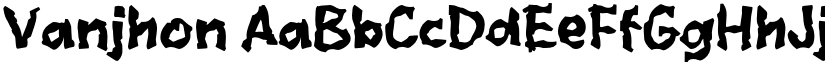 Vanjhon font