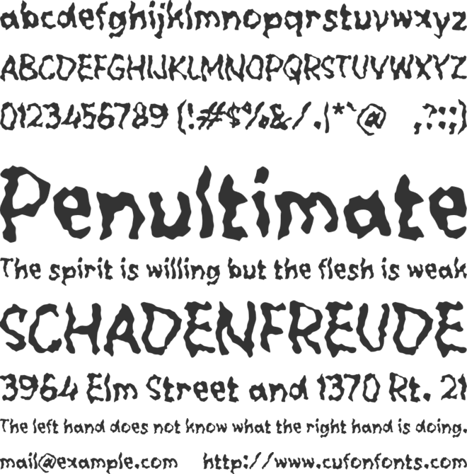 Vabayan font preview