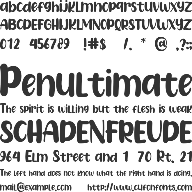 Peterson font preview