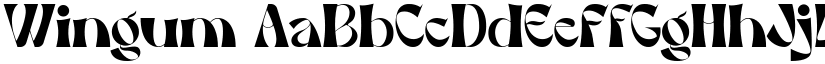 Wingum font