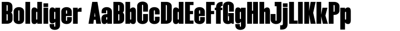 Boldiger font