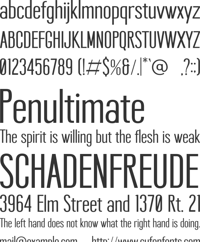 Bintang Avenue font preview