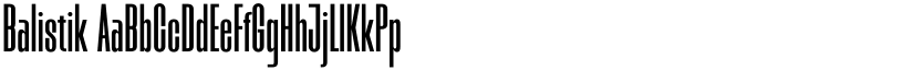 Balistik font