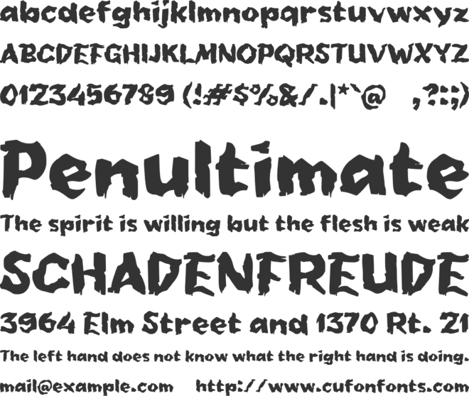 Vanasin font preview