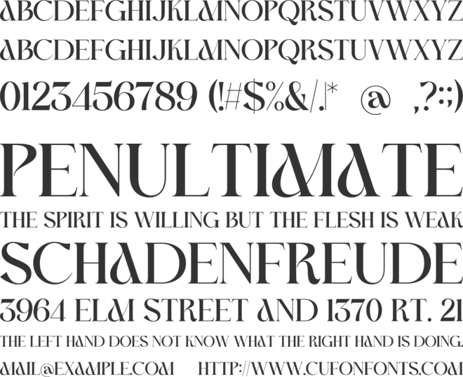 Caviary font preview