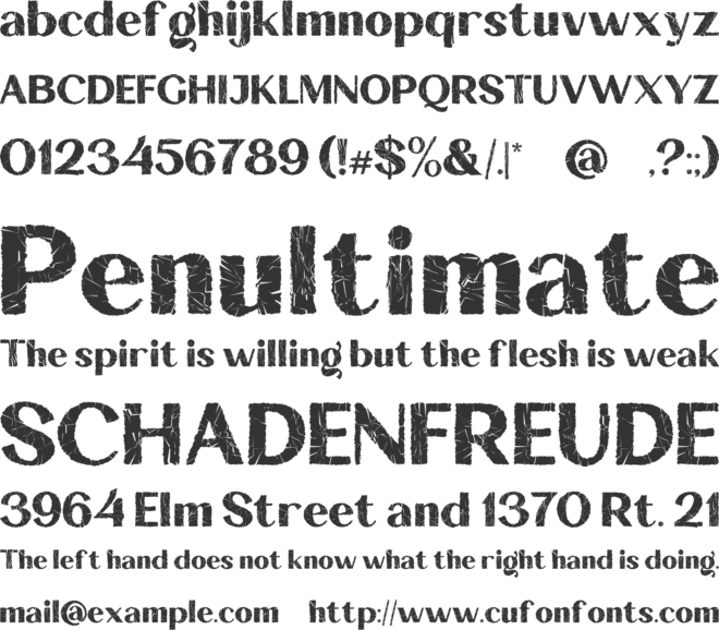 Broken Wings font preview