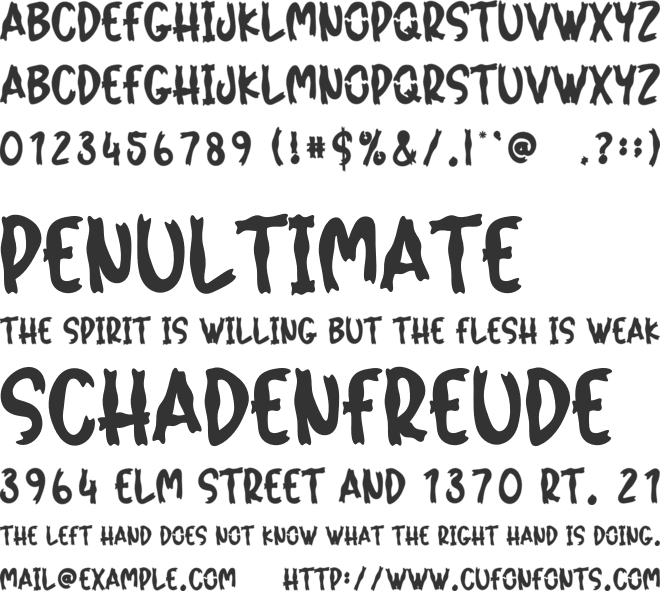 Scary Christmas font preview