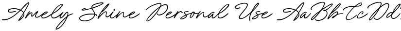 Amely Shine Personal Use font