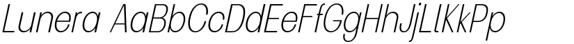 Lunera font