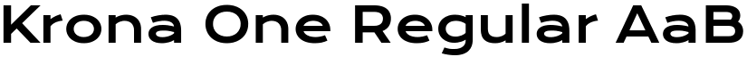 Krona One Regular font