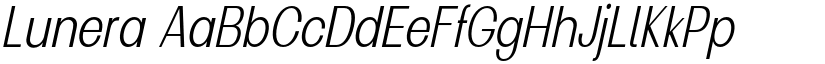 Lunera font