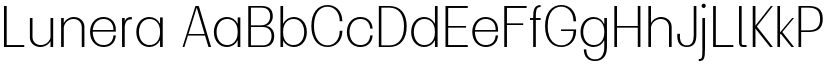Lunera font