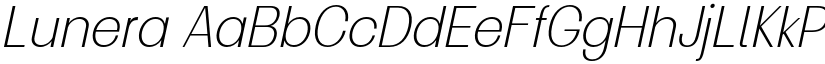 Lunera font