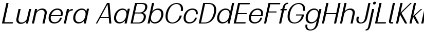 Lunera font