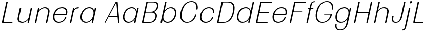 Lunera font