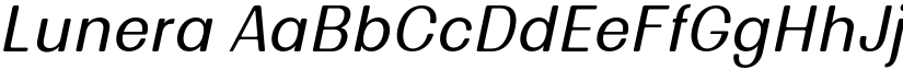 Lunera font