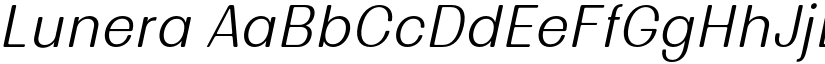 Lunera font