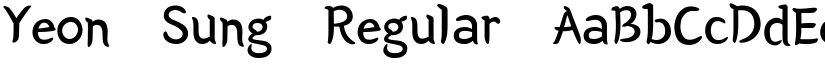 Yeon Sung Regular font