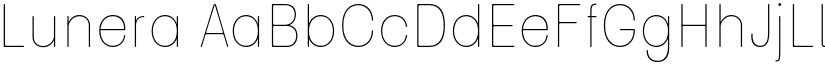Lunera font