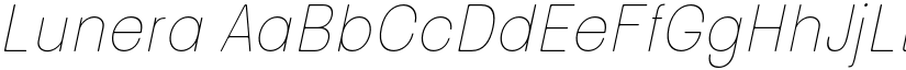 Lunera font