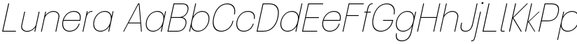 Lunera font