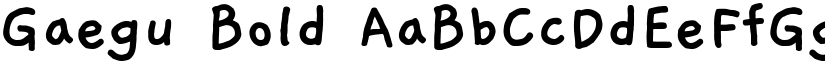 Gaegu Bold font
