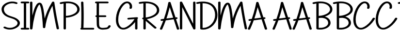 Simple Grandma font