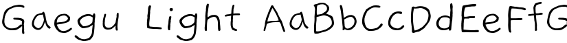 Gaegu Light font