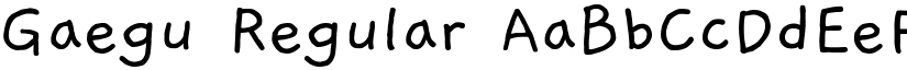 Gaegu Regular font
